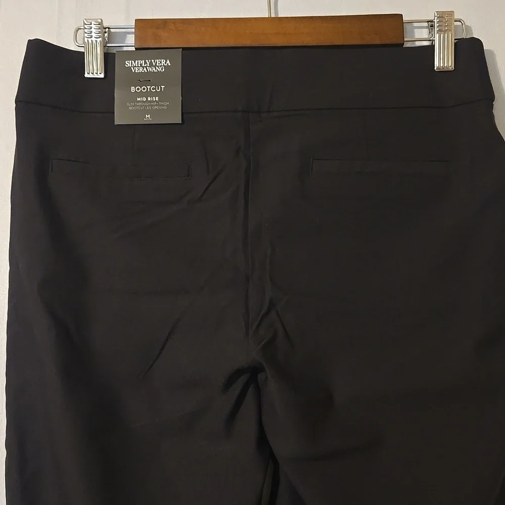 Women's Simply Vera Wang Black Bootcut Pants Size MP NWT - Picture 7 of 9